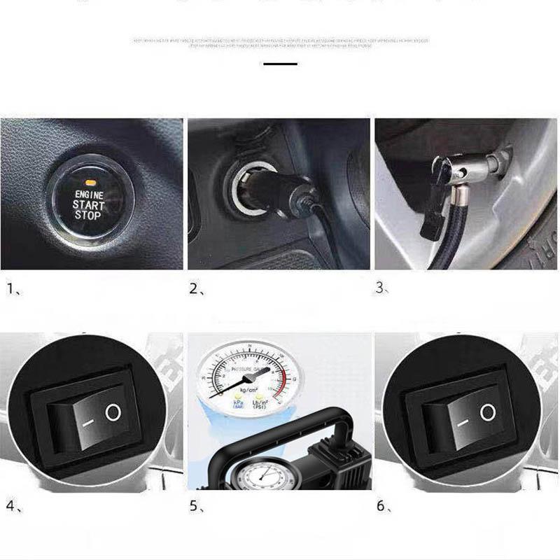 Car Inflatable Car Small Inflatable Pump Car Electric Car Universal Multi-function Inflatable Inflator Pump 12V Tires