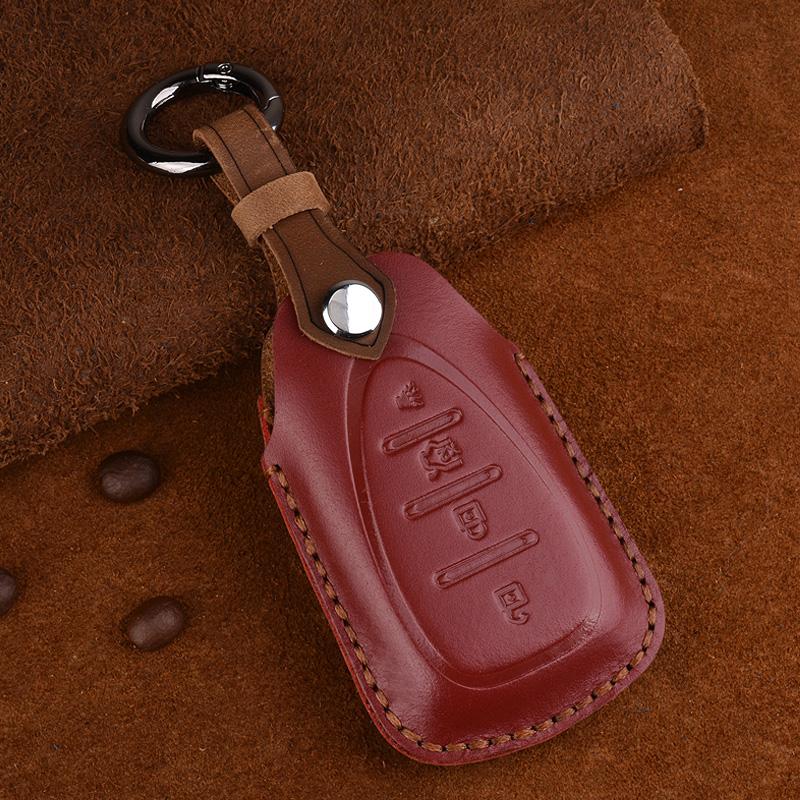 Leather Car Key Cover Case For Chevrolet Cruze Malibu Xl Trax Equinox 2 3 4 5 Button Remote Key Shell