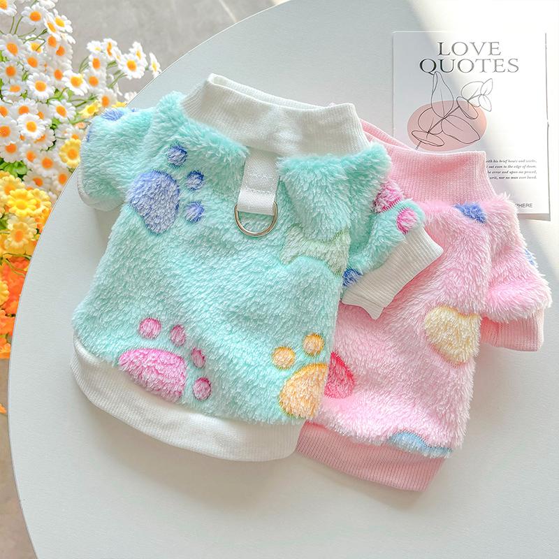 Super Soft Flannel Dog Clothes Autumn Winter Cat Warm Sweater Cute Plush Jacket for Chihuahua Yorkshire Bichon Pet Clothing