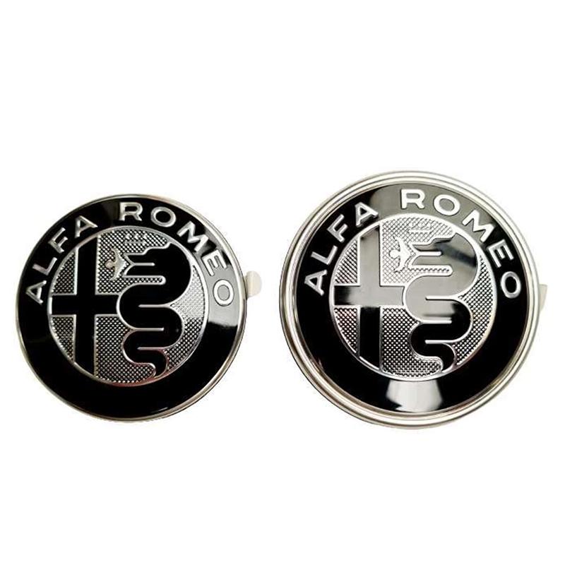 

ALFA ROMEO front and rear black badge set Alfa Romeo Giulia Stelvio modified badge car logo decorative accessories