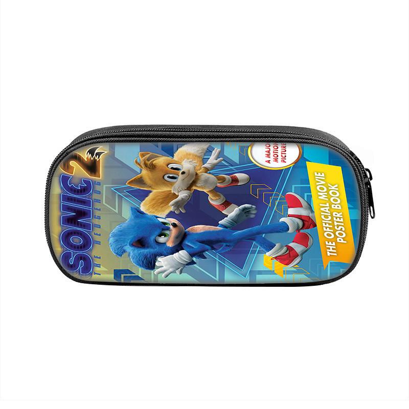 Sonic The Hedgehog Pencil Case With Nylon Material For School Students And Collectors