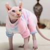 Winter Sphinx Cats Clothes Cotton Kittens Jumpsuit Warm Clothing For Sphynx Pet Costumes Plus Velvet Thickening DevonRex Ragdoll
