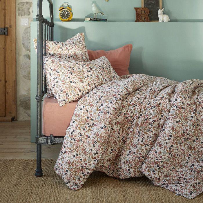 Housse de couette "Capucine" toutes dimensions "Gaze de Coton" - 140x200 - Capucine Pampa