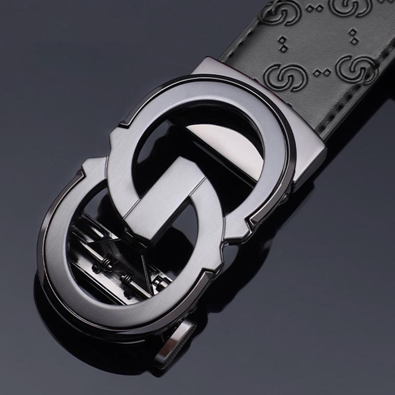 Herren Neuer Gürtel Leder High-End Business Gürtel Einfach Lässig Vielseitig Automatikschließe Gürtel