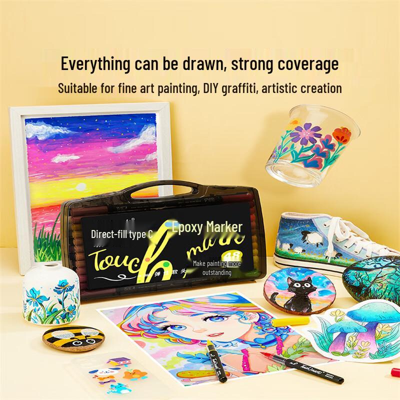 Zaijia Upgraded 80-Color Direct Liquid Acrylic Marker Set