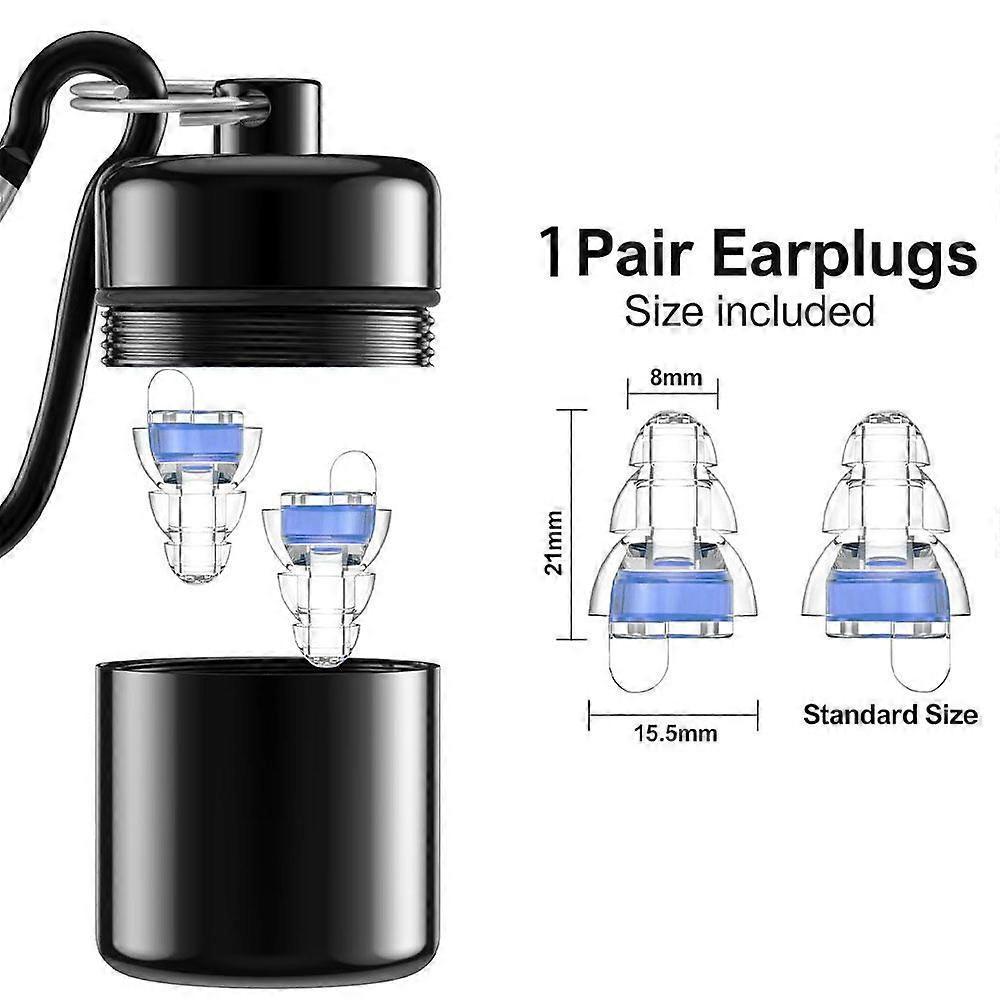 DLM Reure High Fidelity Concert Ear Plugs Noise Cancelling Silicone Ear Plugs 2 Pairs Great for Concerts Loud Music Musicians Motorcycles Airplanes