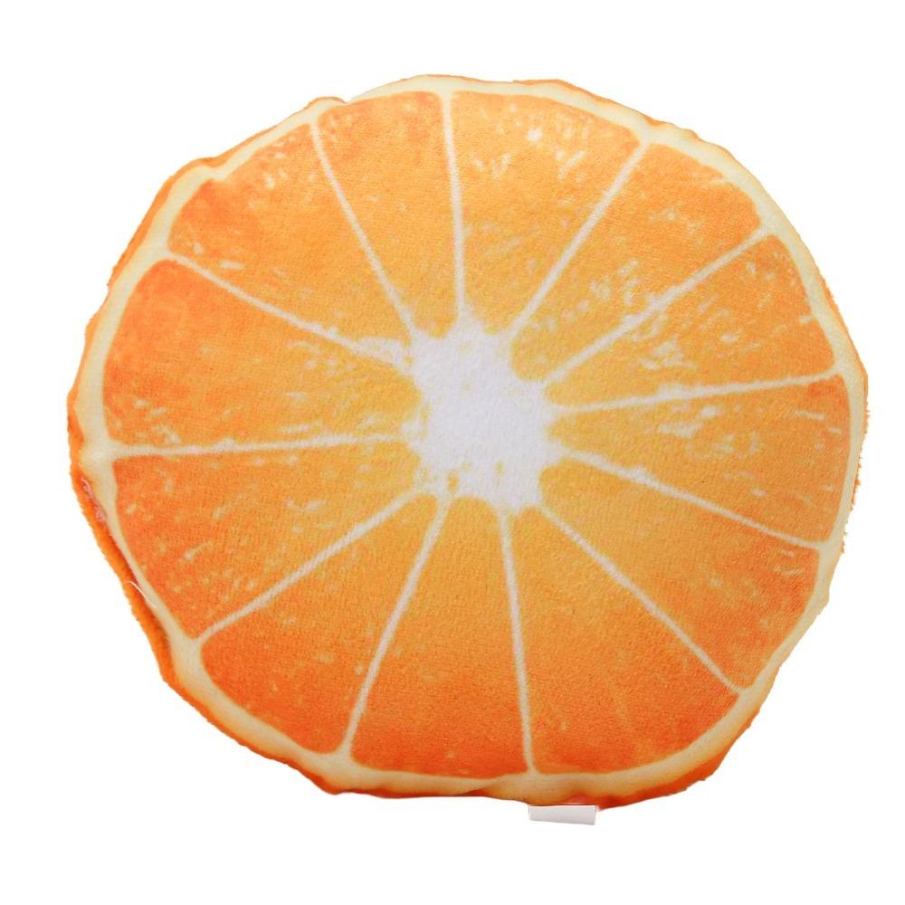 Built In Squeaker Squeaky Dog Toy Cartoon Fruit Shape Dog Molar Toy  Idle Time Entertainment Orange Plush Dog Toy