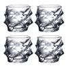 1/2/4 ks Skleněné sklenice na whisky Těžká, tlustá spodní tyč Sklenice na bourbon Umělé křišťálové sklenice na whisky Twisted Glass Sklenice Poker Night Drinkware