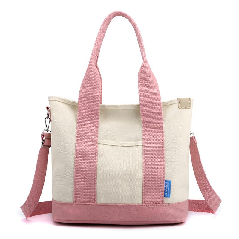 Canvas Bag Multi-pocket Cross-body Female 2024 New Mom Small Leisure Travel Small Shoulder Bag
