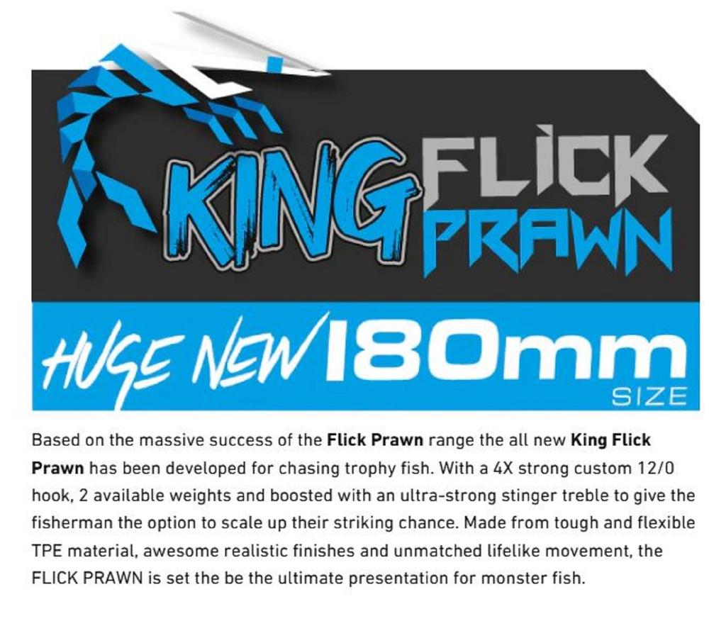 Chasebaits Flick Prawn King 180 mm 49 grams Sinking Lure 06 (6109)