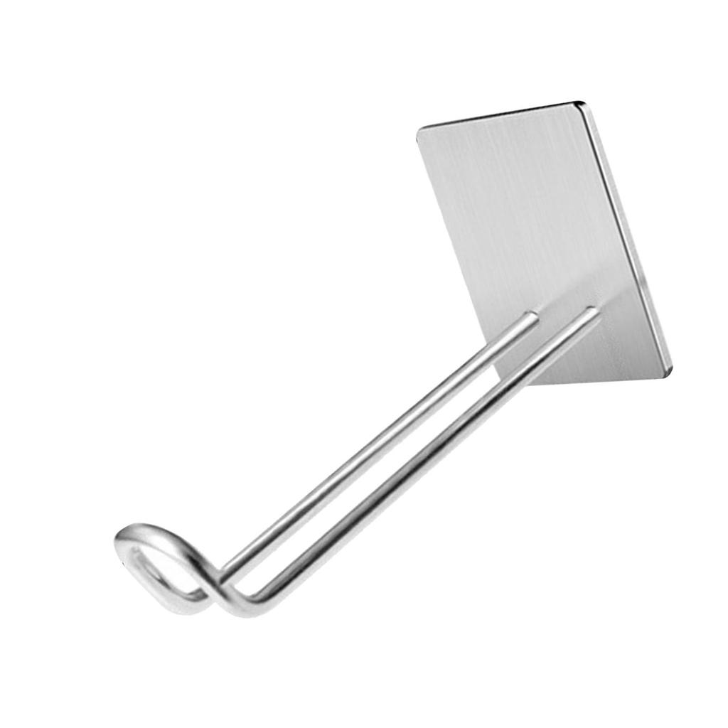 Rustproof Stainless Steel Stick On Hook for Bathroom Waterproof Shower Robe Towel Hanging Rack Practical Towel Hanger