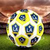 LA Galaxy Size 5 Soccer Ball, Machine-Stitched PVC, Durable & High Bounce, All Ages Fit, Fan Merchandise, Matches & Outdoor Use.