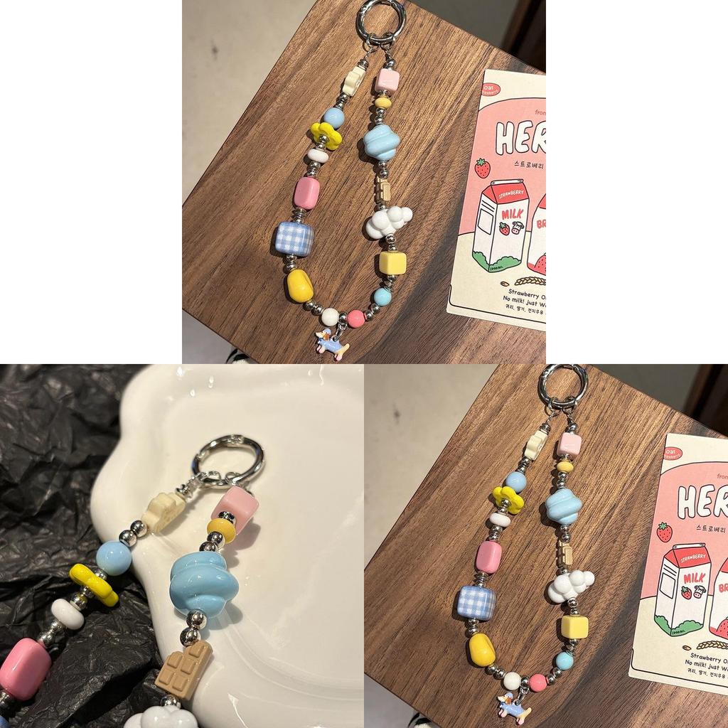 Style Dog Pajama Phone Lanyard With Colorful Beads For Girls And Boys