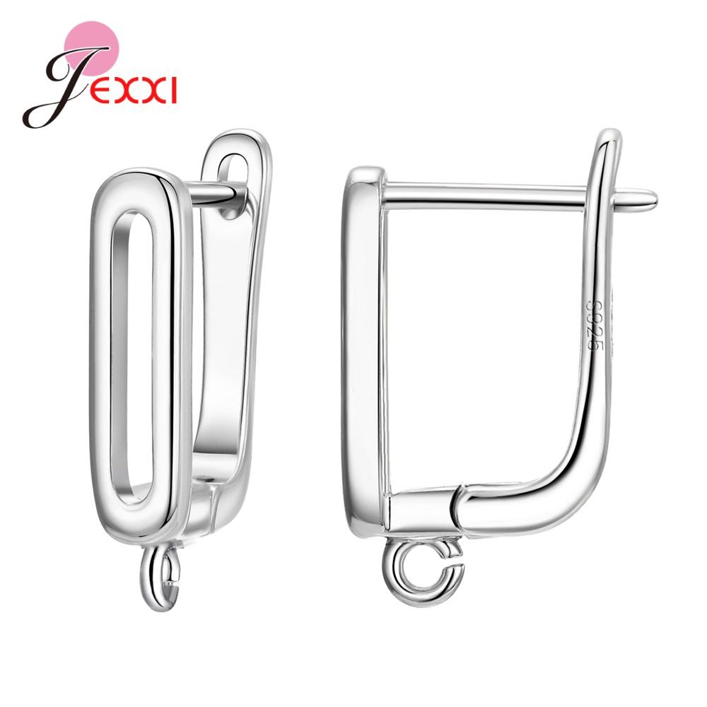 Fashion Simple Earring Findings Earrings Clasps Hooks Fittings DIY Jewelry Making 925 Sterling Silver Drop Earrings Accessories