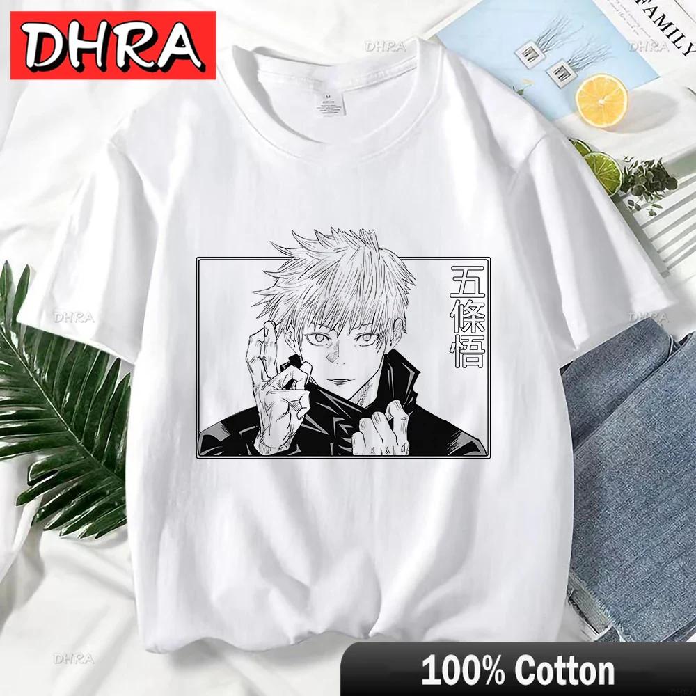 Japanese Anime Jujutsu Kaisen T Shirt for Women Gojo Satoru Print Graphic T Shirts Unisex Harajuku Fashion Casual Women Cute Tee