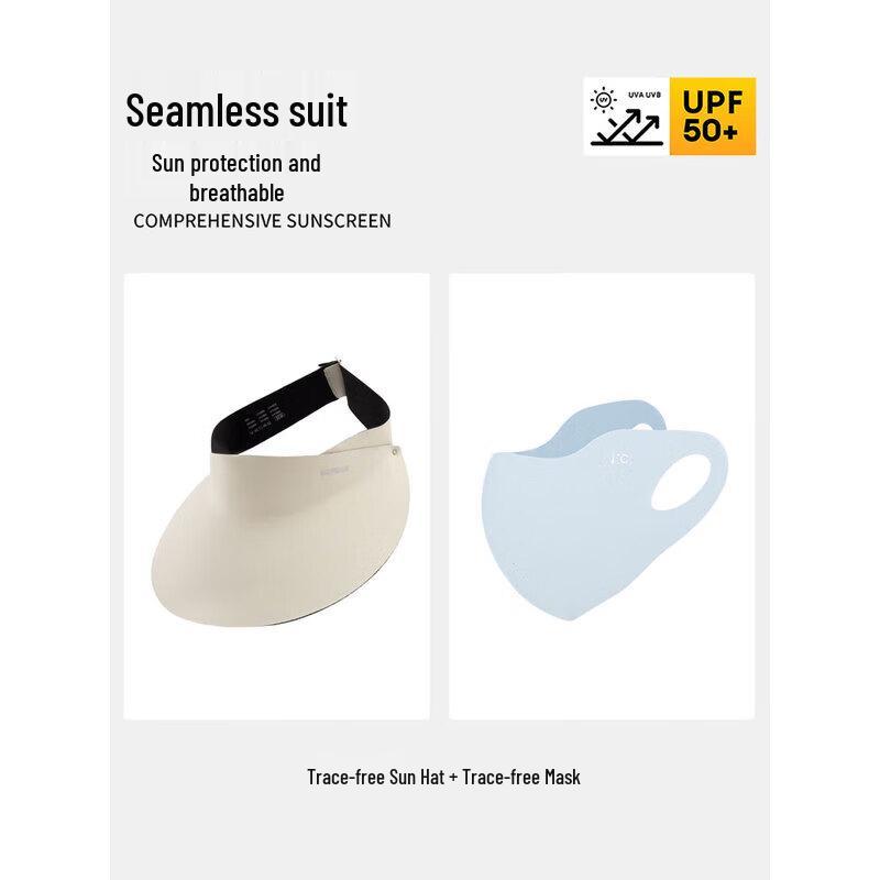 Unisex Anti-UV Sun Visor Hat with Face Mask