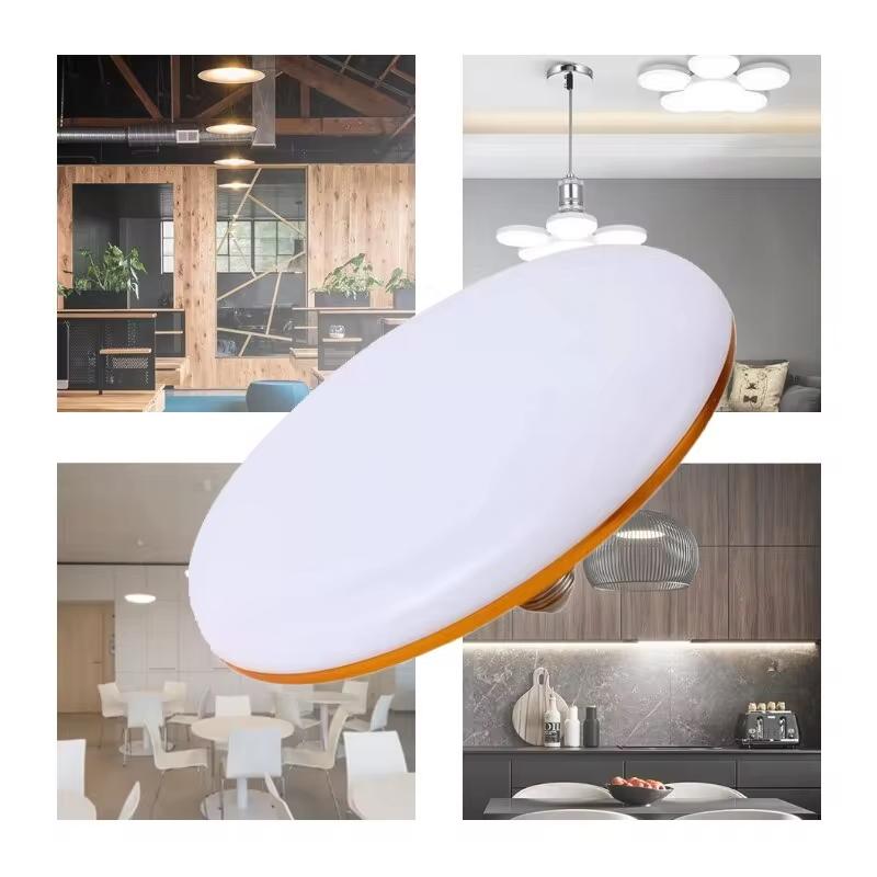 20W Indoor Lighting Flying Saucer Light 6500k Ceiling Lamp Garage UFO Lamp LED Bulb 220V E27 Base Household Energy Saving Lamp
