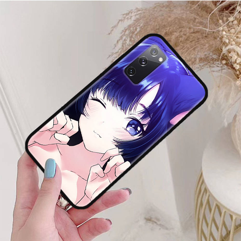 Black Case for Xiaomi Poco X6 X4 M5 M6 F5 F6 C65 C55 C50 C51 C40 Pro Redmi 14C A3X 13C 12C 11T 10A 9C Note 7 6 8A Plus W-59 Cat Girl