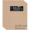 Eduway 12x18 дюймів МДФ дошка Дерев'яний лист для Мандали, Ліппан, Мистецтва та ремесел з епоксидної смоли, Товщина 4 мм, Упаковка з 4 штук - Преміальний картон