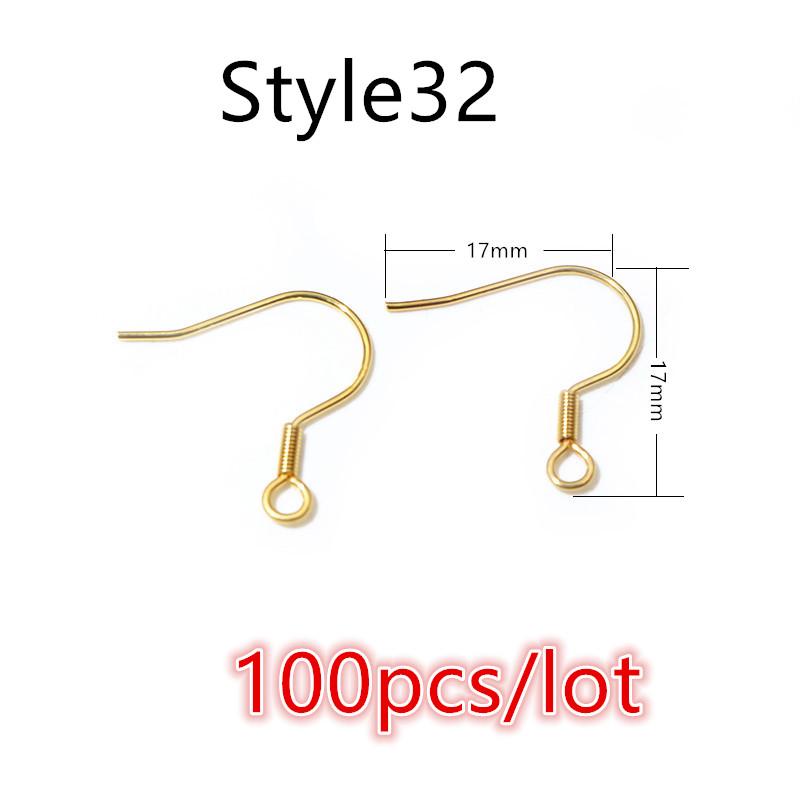  20x17mm Multi Styles Stainless steel DIY Earring Findings Clasps Hooks Jewelry Making Accessories Earwire