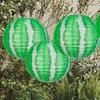 3pcs 10inch Watermelon Paper Lantern Portable Summer Hanging Lantern  Hawaii Party