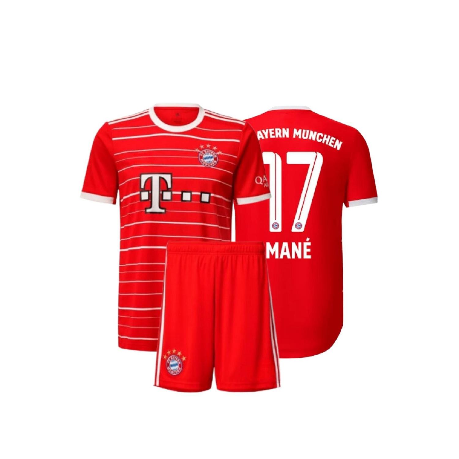 

Kids Sadio Mane Bayern Jersey Home Munich Mane Red Kids Jersey Shorts Set