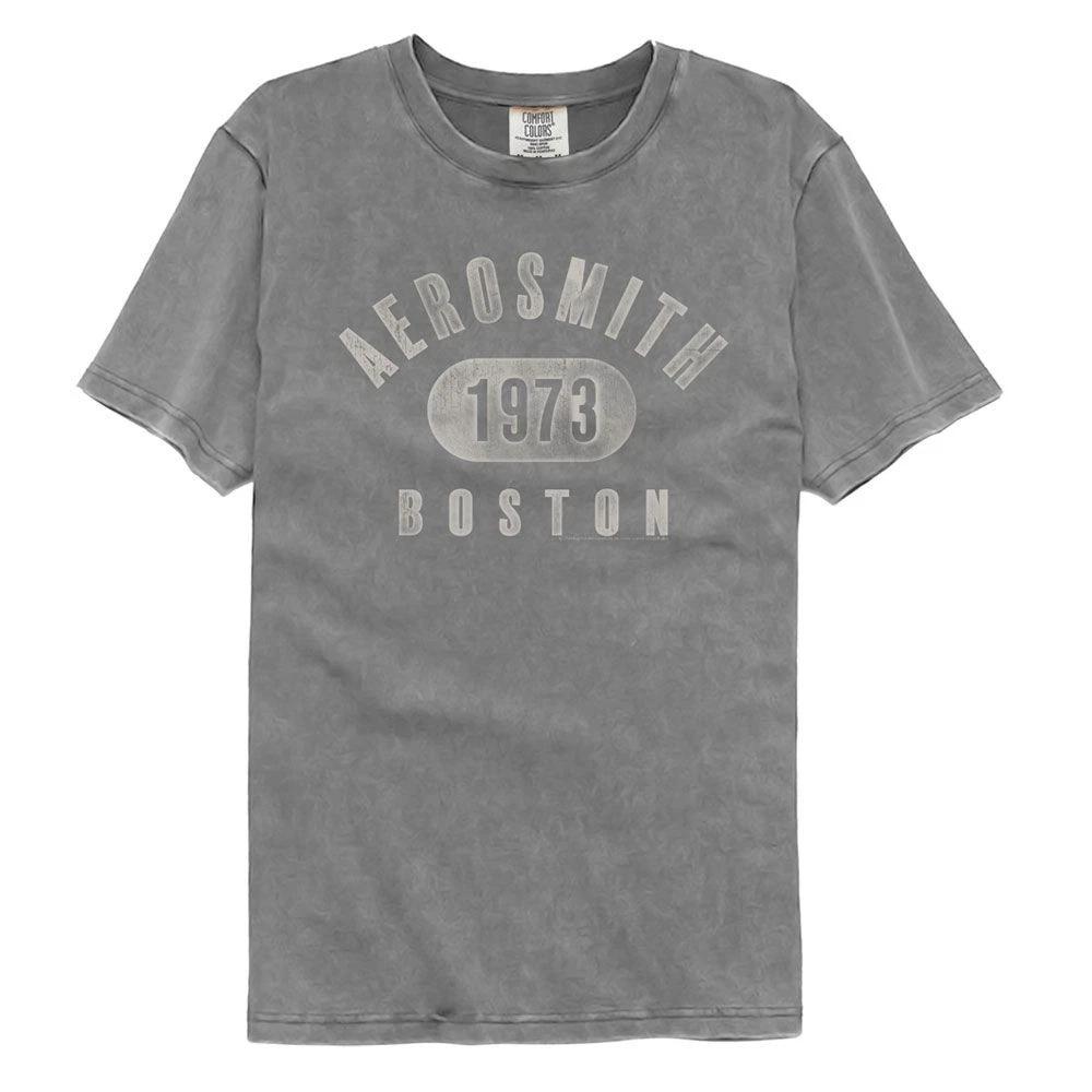 Aerosmith - 1973 Boston - American Classics - Solid Gray  Short Sleeve Comf 100