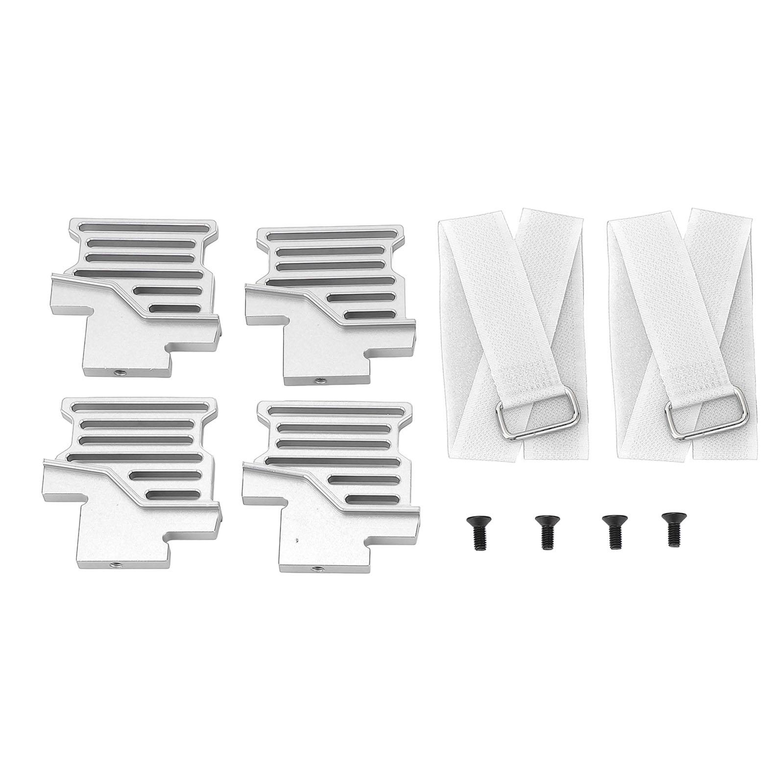 

4 Set RC Car Battery Raised Holder Set Aluminum Alloy Remote Control Car Battery Raised Mount for червоний