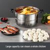 MAXCOOK 28cm Stainless Steel Steamer with High Arch Lid