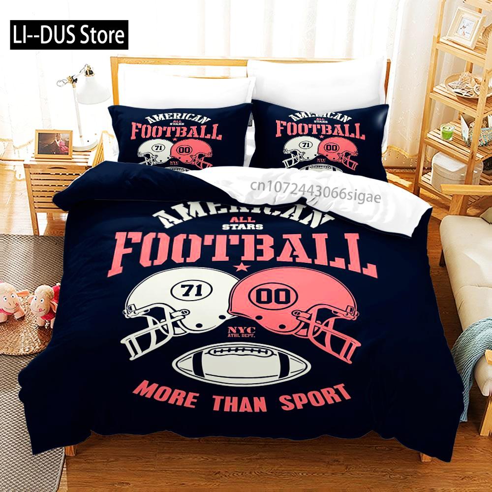 

Football Bedding Set Single Twin Full Queen King Size Sports Bed Set Aldult Kid Bedroom Duvetcover Sets 3D Print 012 EU single(135x200cm)