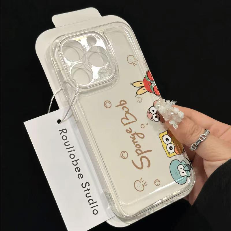 SpongeBob Drop-Proof iPhone 14 Pro Case - Cute & Full Coverage for Apple Phones