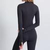 Women's Quick-Dry Yoga Jacket - Breathable, Tight Fit, Long Sleeve Fitness Top