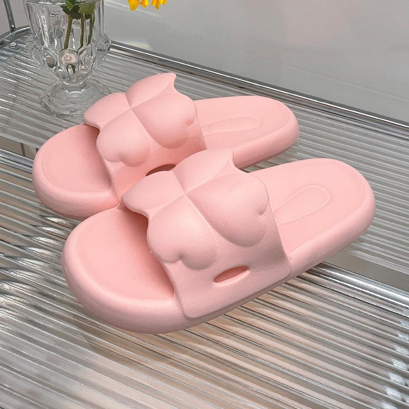 

Тапочки женские наступают на дерьмо ощущение толстой подошвы легкие для дома 2025 года новые летние сандалии для ванной комнаты и ванной комнаты 40-41 розовый