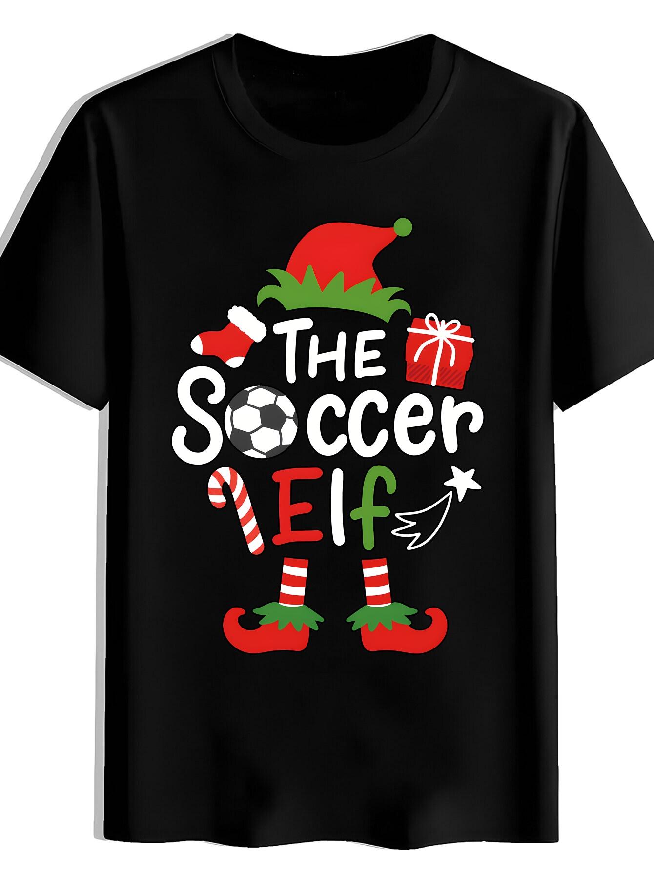 T-shirt A Short-Sleeve Featuring Christmas Elements XS