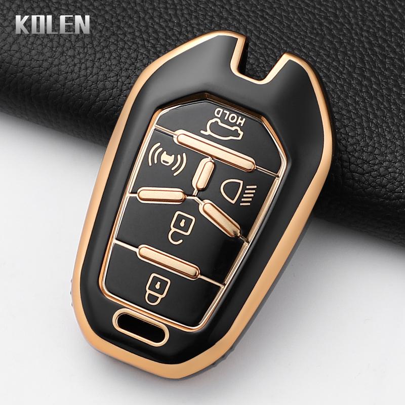 

For Ssangyong Rexton Y400 Y450 G4 5 Button Protector Holder Fob Accessories New Tpu Car Remote Key Case Cover Shell