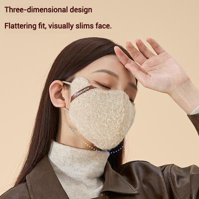 Máscara Facial de Inverno Quente para Mulheres Balaclava Térmica à Prova de Vento para Ciclismo e Esportes ao Ar Livre Máscara de Pelúcia Fashionável à Prova de Frio