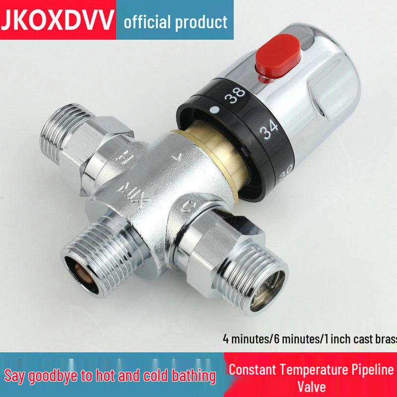 Smart Thermostatic Mixing Valve for Solar Electric Water Heater with Hot/Cold Shower Head Faucet