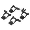 4pcs Multihole Adjustable Front Rear Shocks Struts Damper Towers Mount Fit for Traxxas TRX‑4 RC CarBlack