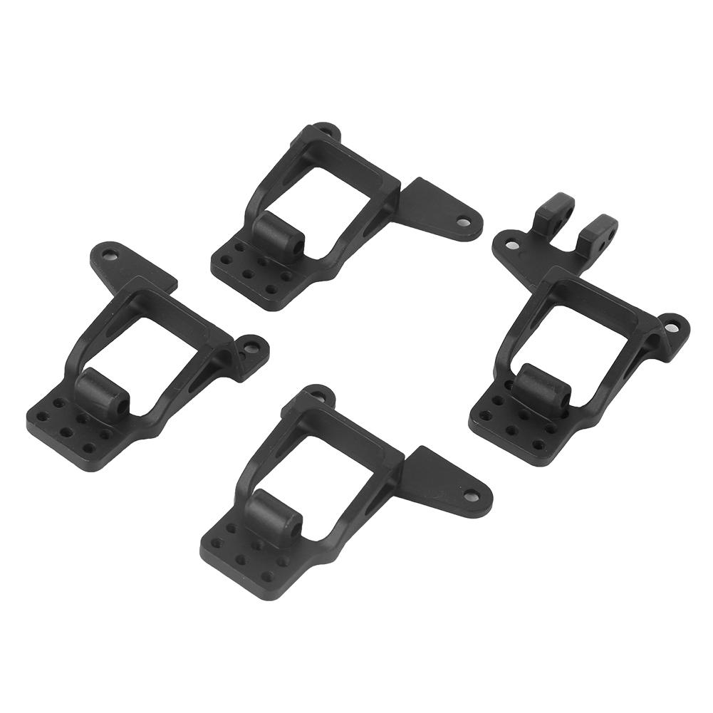 4pcs Multihole Adjustable Front Rear Shocks Struts Damper Towers Mount Fit for Traxxas TRX‑4 RC CarBlack