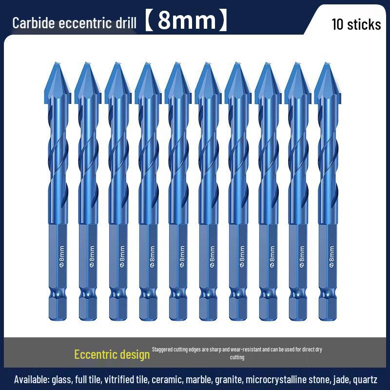 Blue Victory Super Hard Angled Tile and Concrete Drill Bit Set