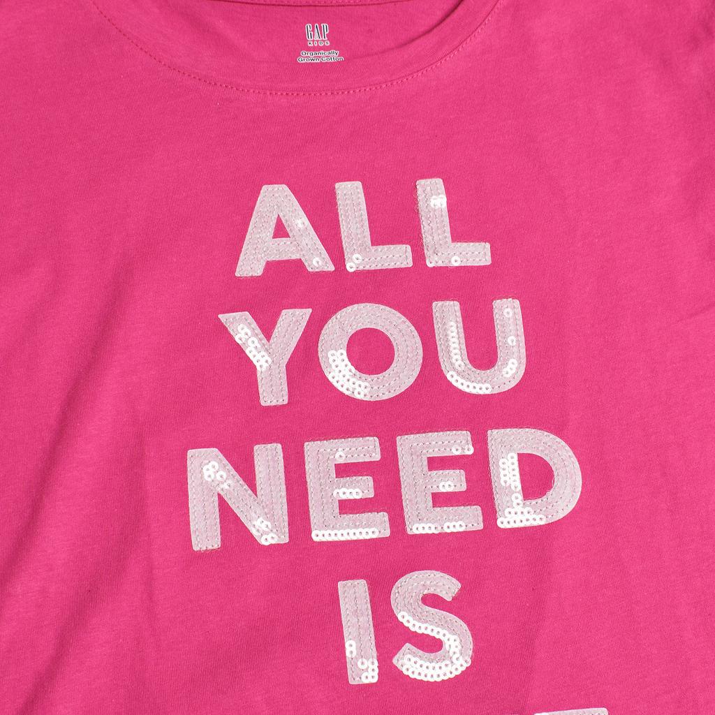 Camiseta Manga Larga Gráfica de Algodón 764478 para Niña