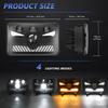4x6 LED Headlights,4x6 LED Headlights 5 Inch Square LED Headlamp 1 Pair Daytime Running