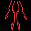 New 4-in-1 Motorcycle Bike Helmet LED Cold Light Strip EL Sticker Waterproof Warning Lights Motorcycle Night Riding Accessories