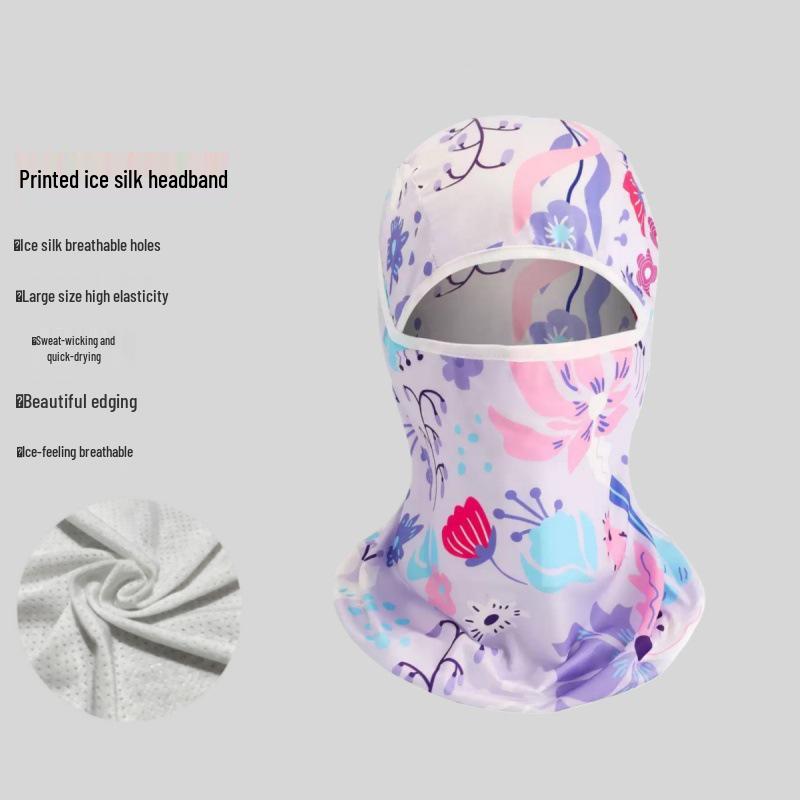 Men's Summer Ice Silk Headwear: Cycling, Fishing, Sun Protection Scarf, Welder Mask, Neck Protector, Helmet Liner