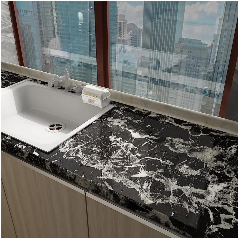 

Перламутровый Белый Мрамор Водонепроницаемая Контактная Бумага Виниловая Самоклеящаяся Отклеивающаяся Декор Съемные Обои для Мебели 40cm x 100cm