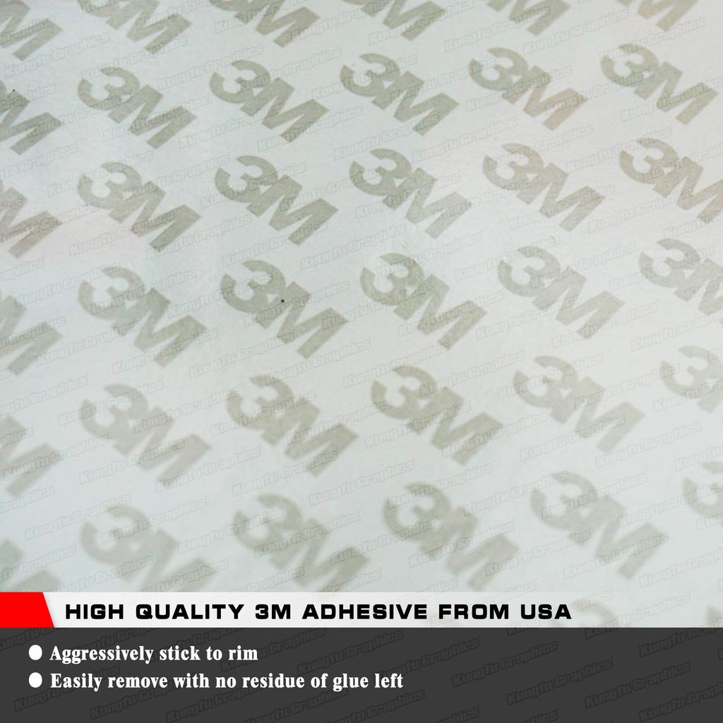 KUNGFU GRAPHICS Motorcycle Rim Stickers, Rim Stripes, Wheel Stickers (Yellow) for SUPERMOTO, Universal Fit, 17-inch