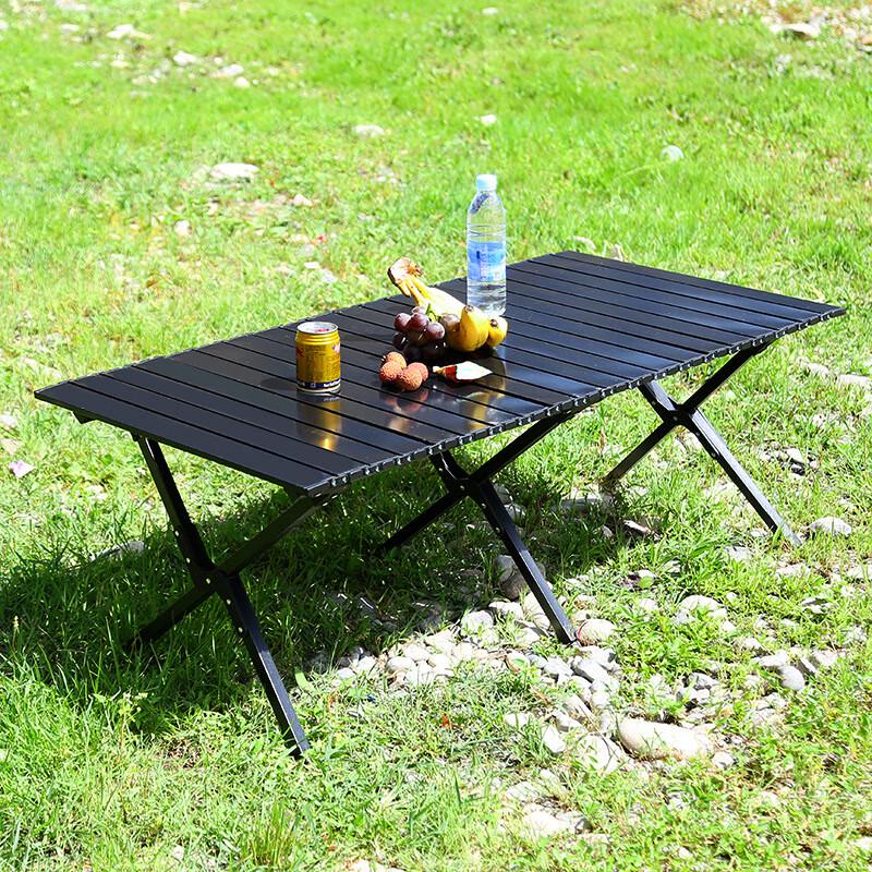 Outdoor Portable Carbon Steel Roll-Up Camping Table
