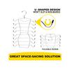 Folding Hanger, Underwear Underwear Drying Storage Rack  Layer Underwear Bra Hook, Multi-Layer Thick Seamless Halter Vest Storage Rack