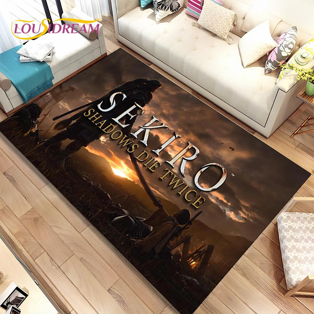3D HD Sekiro Series Game Gamer Area Rug,Carpet Rug for Home Living Room Bedroom Sofa Doormat Decor,kids Play Non-slip Floor Mat