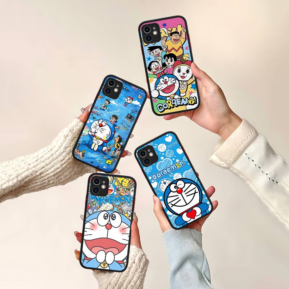 Cartoon D-Doraemons For IPhone Air 16 15 14 Plus 13 12 11 Pro Max Matte Cover Jelly Shockproof Phone Case
